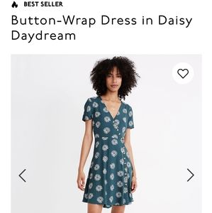 Madewell button wrap dress Daisy daydream